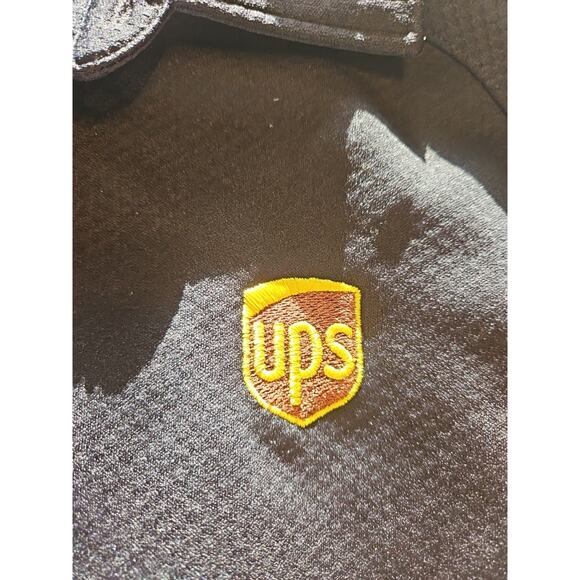 UPS Wearguard Polo Shirt Men’s Large Black Short Sleeve - Picture 4 of 6